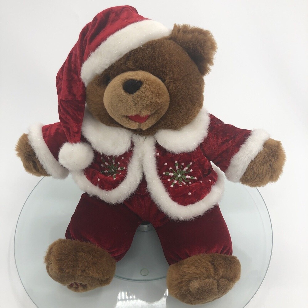 Dan Dee Snowflake Friends 2005 Santa Bear Plush Stuffed Animal Toy 13" *NO TAG